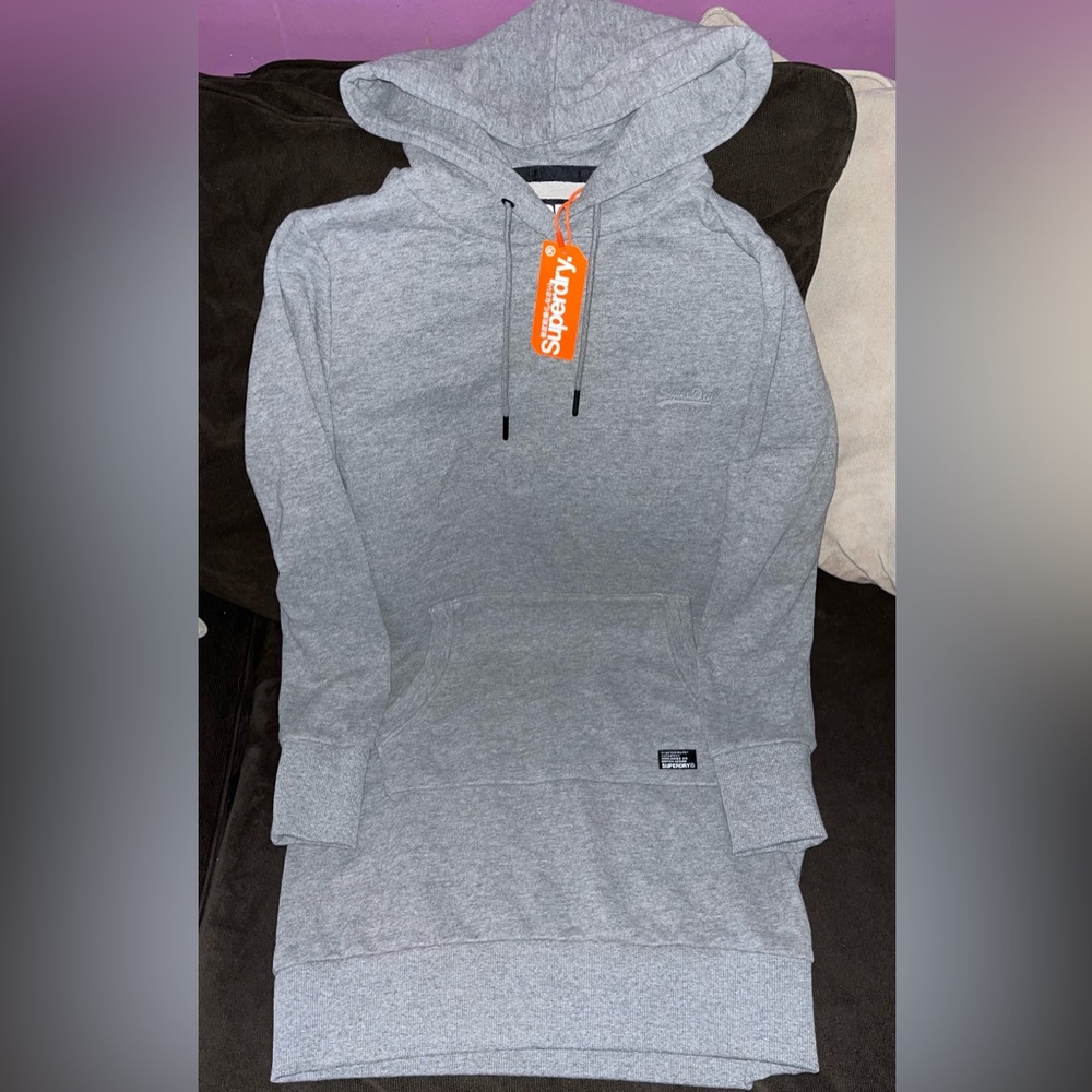 **NWT** Superdry sweater dress. Sz 8 Grey.